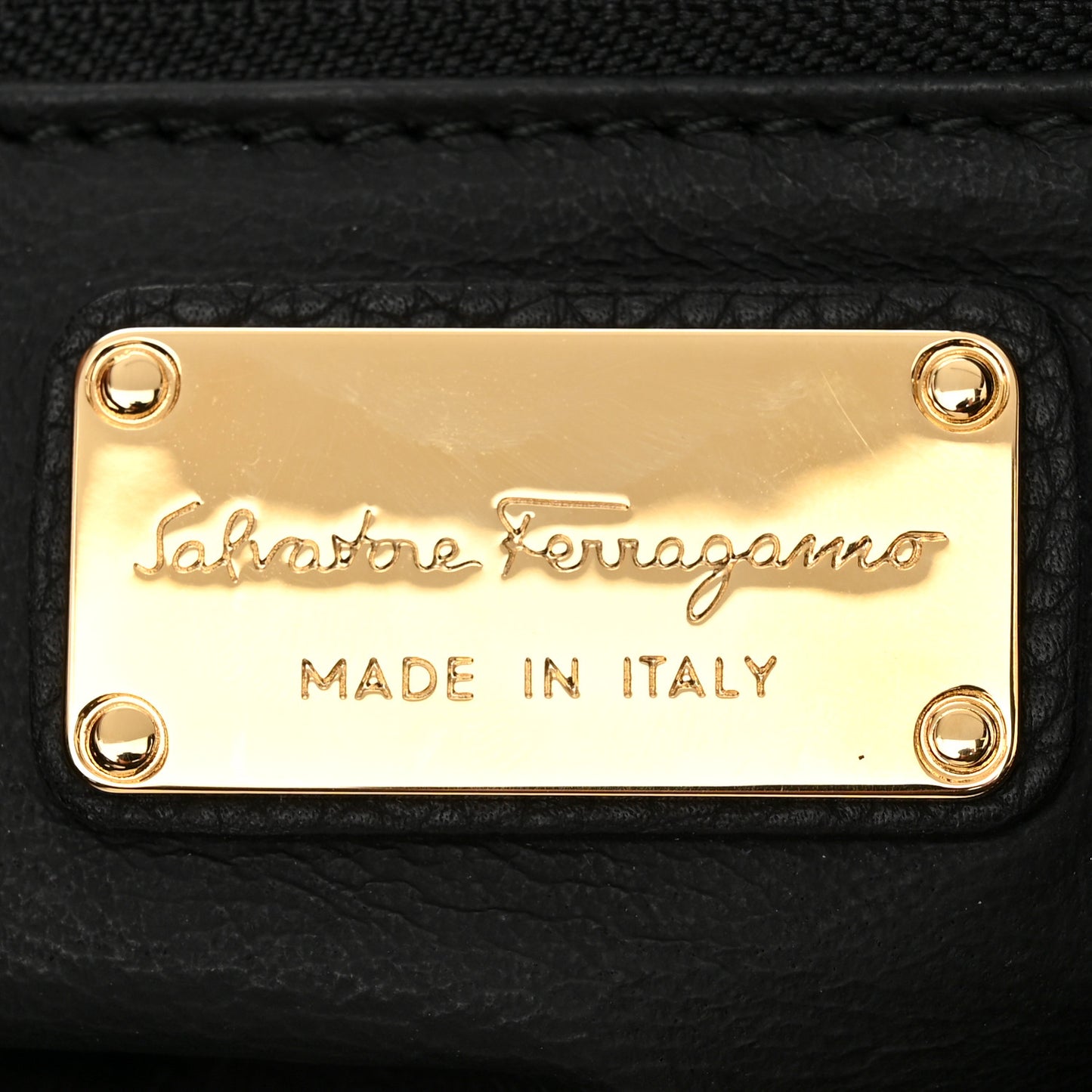 Calfskin Fanisa Gancini Hobo Black