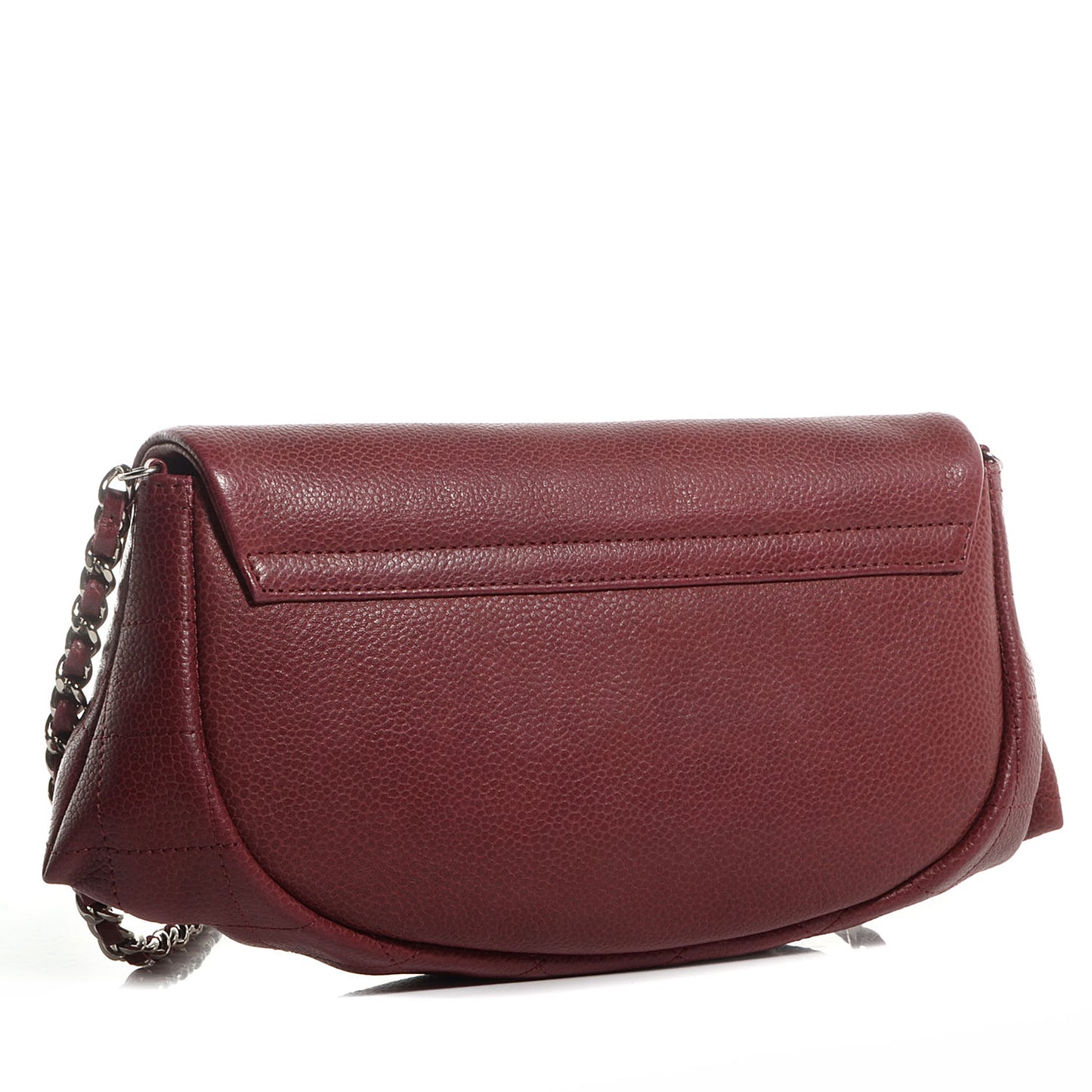 Caviar Half Moon Wallet On Chain WOC Bordeaux