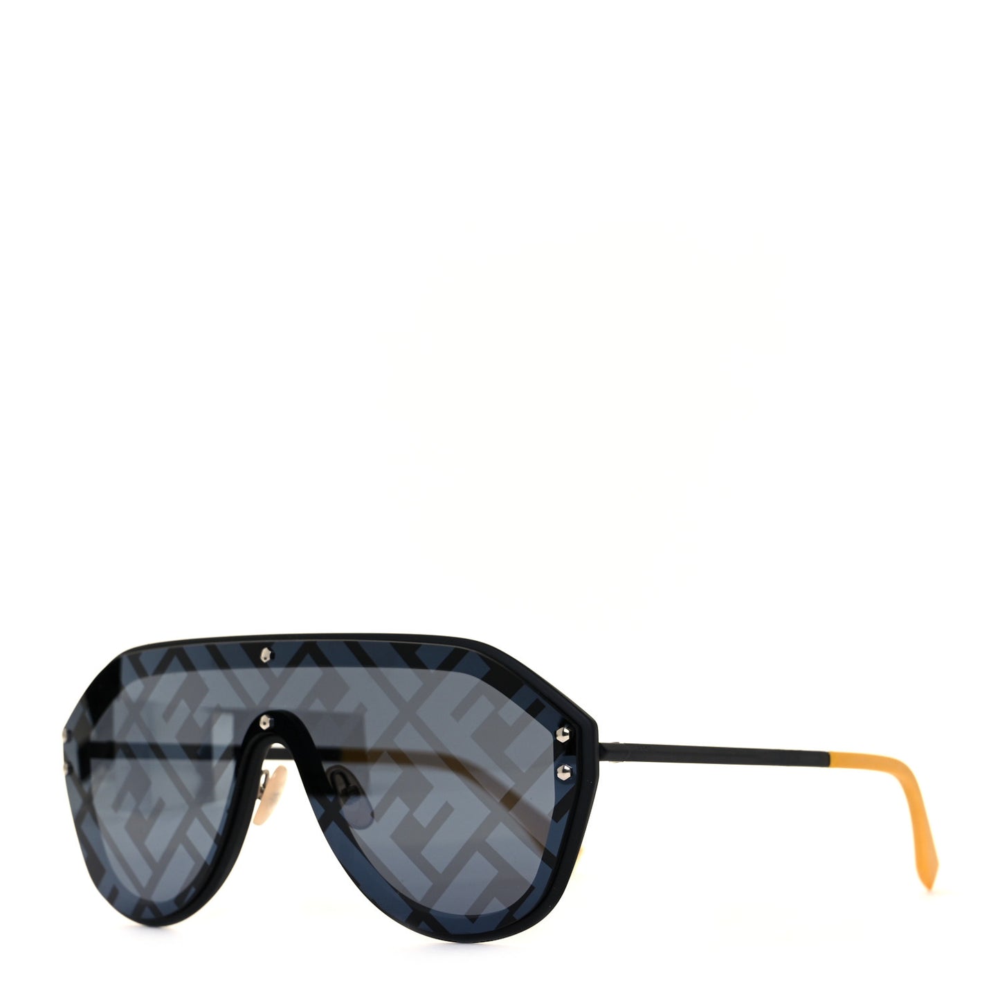 Rubber FF Fabulous Shield Sunglasses FF M0039/G/S Black Yellow