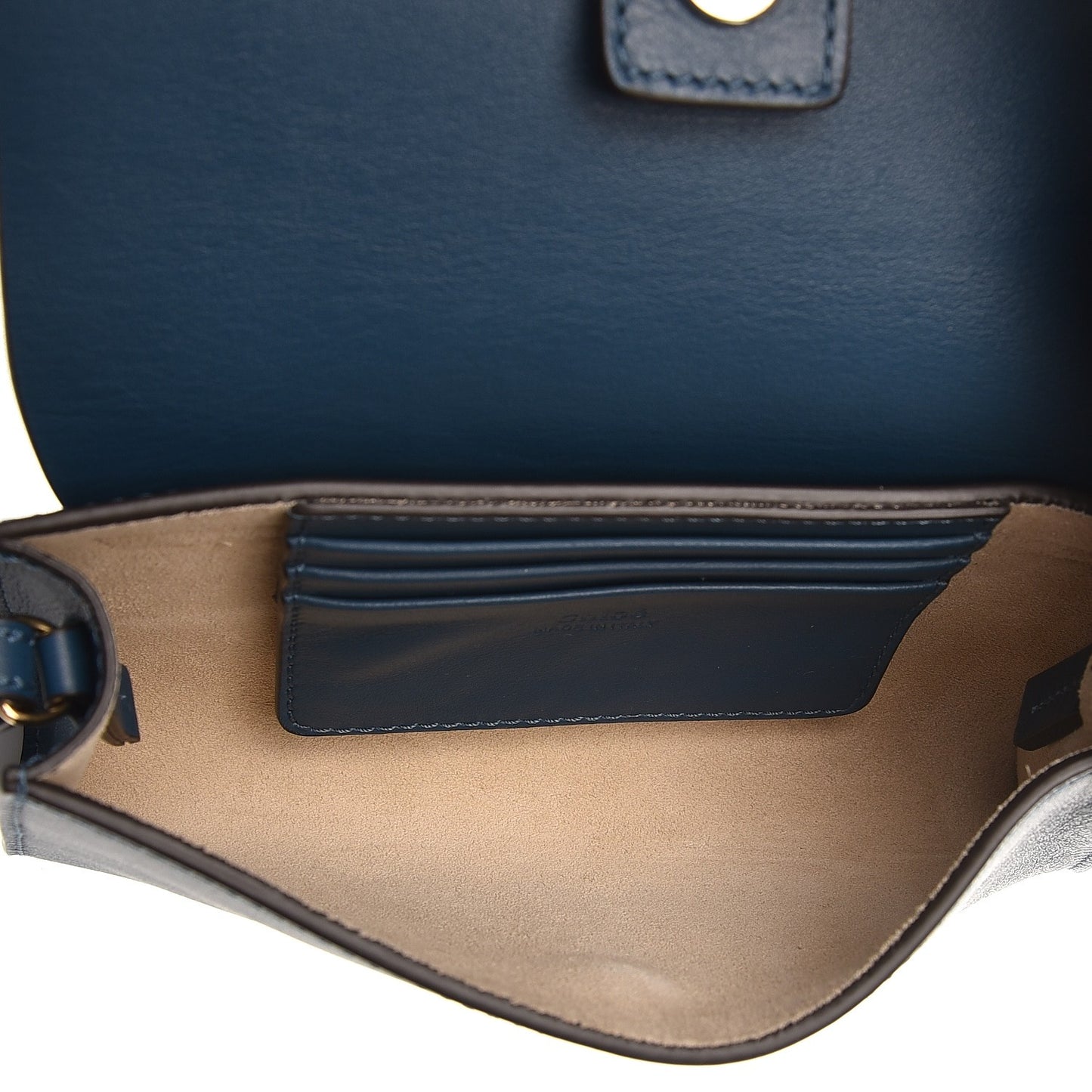 Suede Calfskin Mini Faye Shoulder Bag Majolica Blue