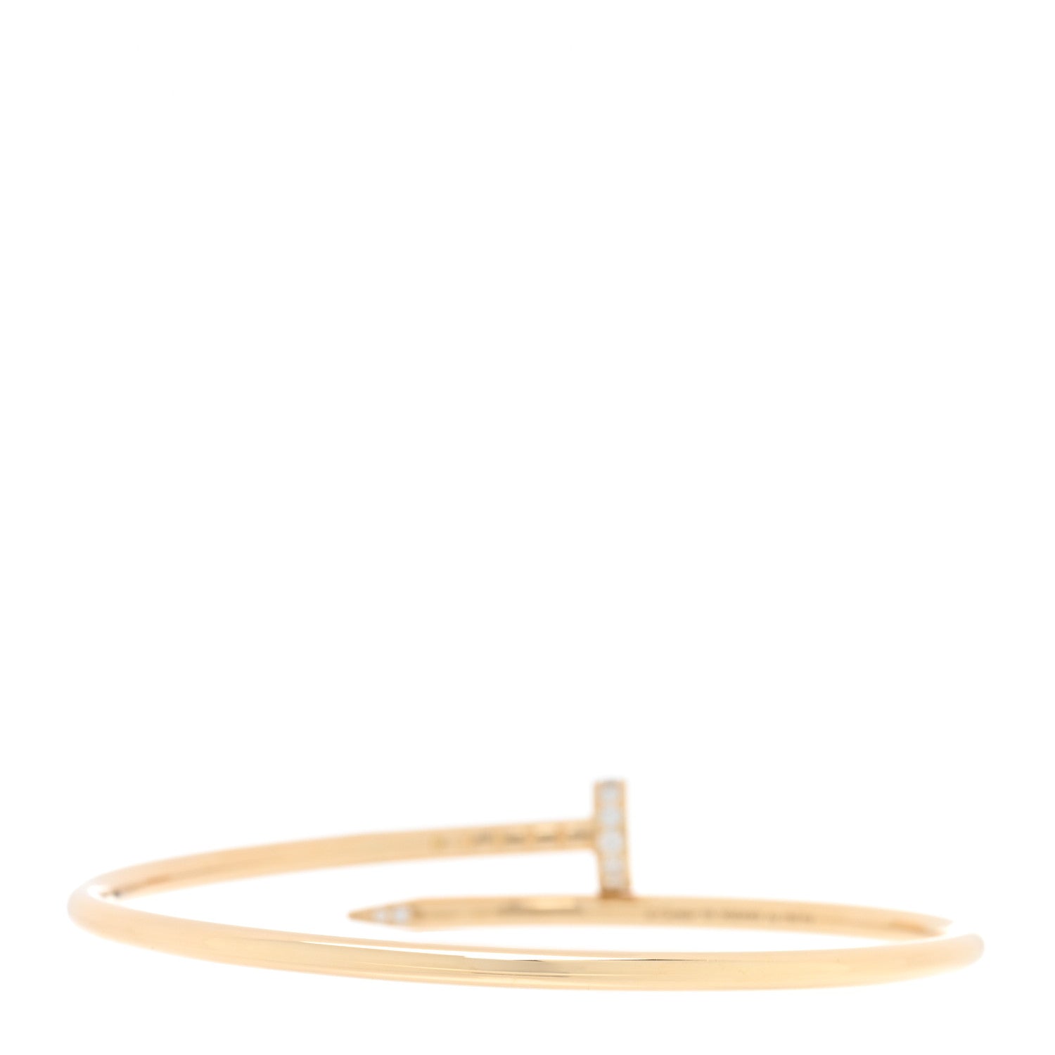 Cartier 18K Yellow Gold Diamond Small Juste Un Clou Bracelet 15 2 of 4