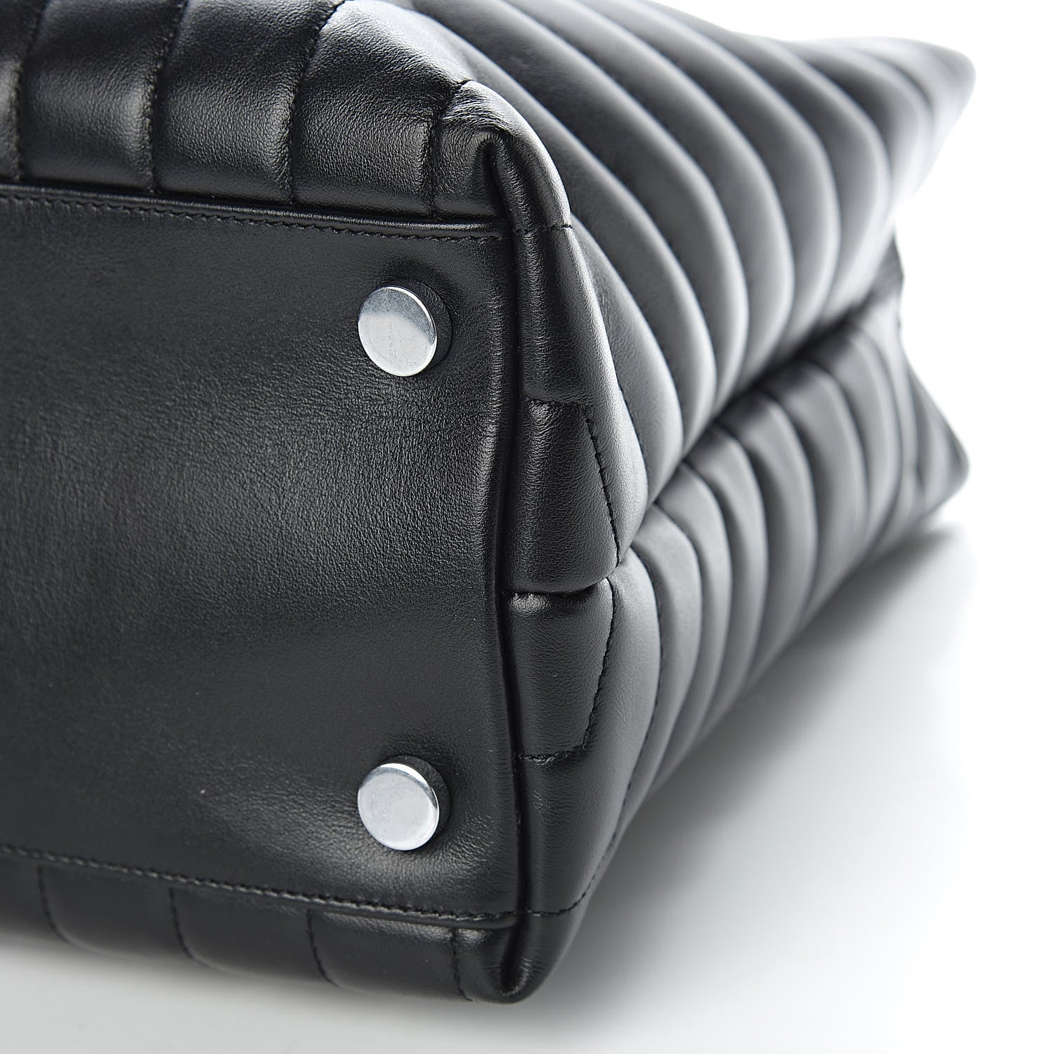 Saint Laurent Calfskin Y Quilted Monogram Large Loulou Shopper Black 10 of 11