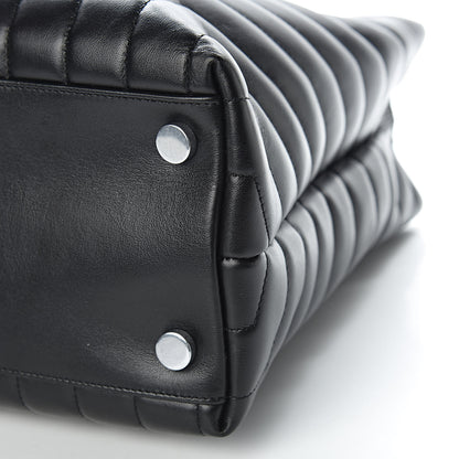 Saint Laurent Calfskin Y Quilted Monogram Large Loulou Shopper Black 10 of 11