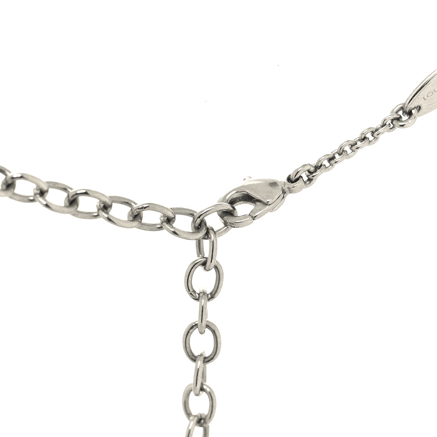 Louis Vuitton Metal Essential V Supple Necklace Silver 4 of 6