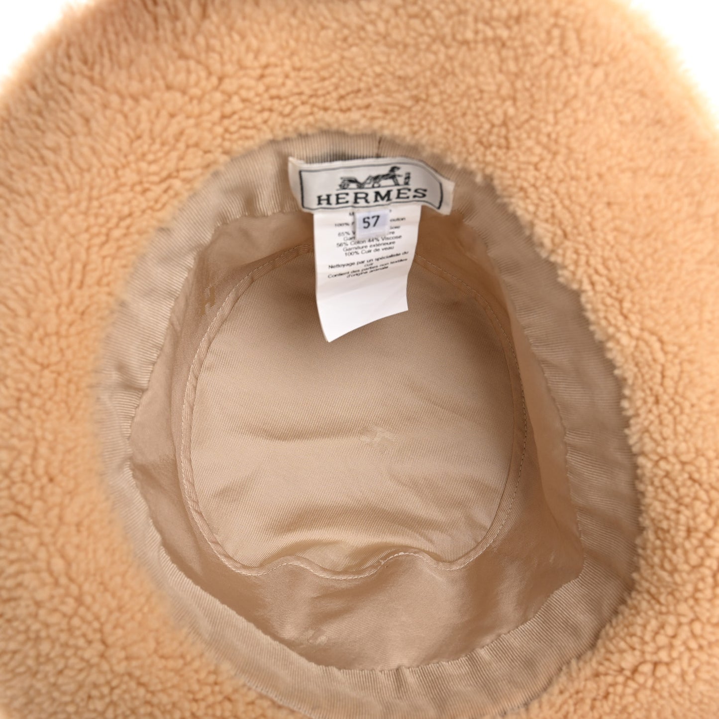 Shearling Womens Fauve Bucket Hat 57 Marron Tonka