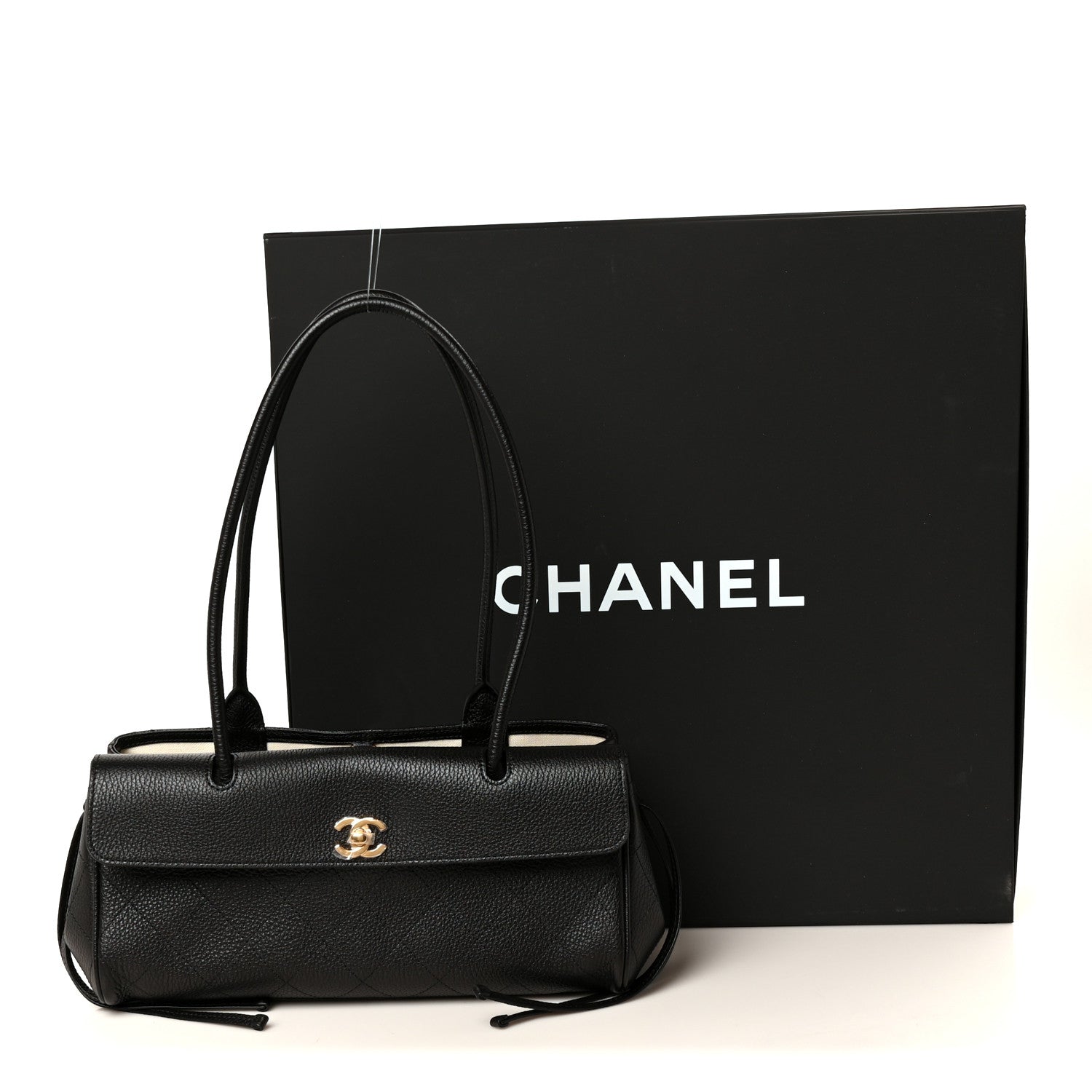 Chanel Grained Calfskin Stitched Urban Essentials Small Shopping Bag Black 11 of 11