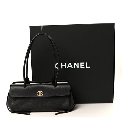 Chanel Grained Calfskin Stitched Urban Essentials Small Shopping Bag Black 11 of 11