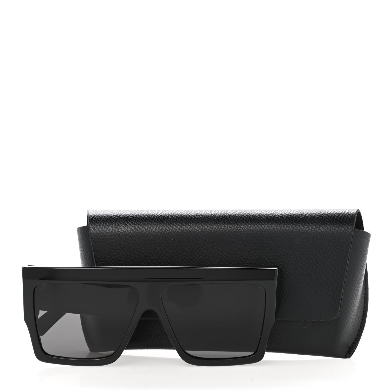 Celine Acetate Chunky Rectangle Sunglasses CL 40092/I Black 7 of 7