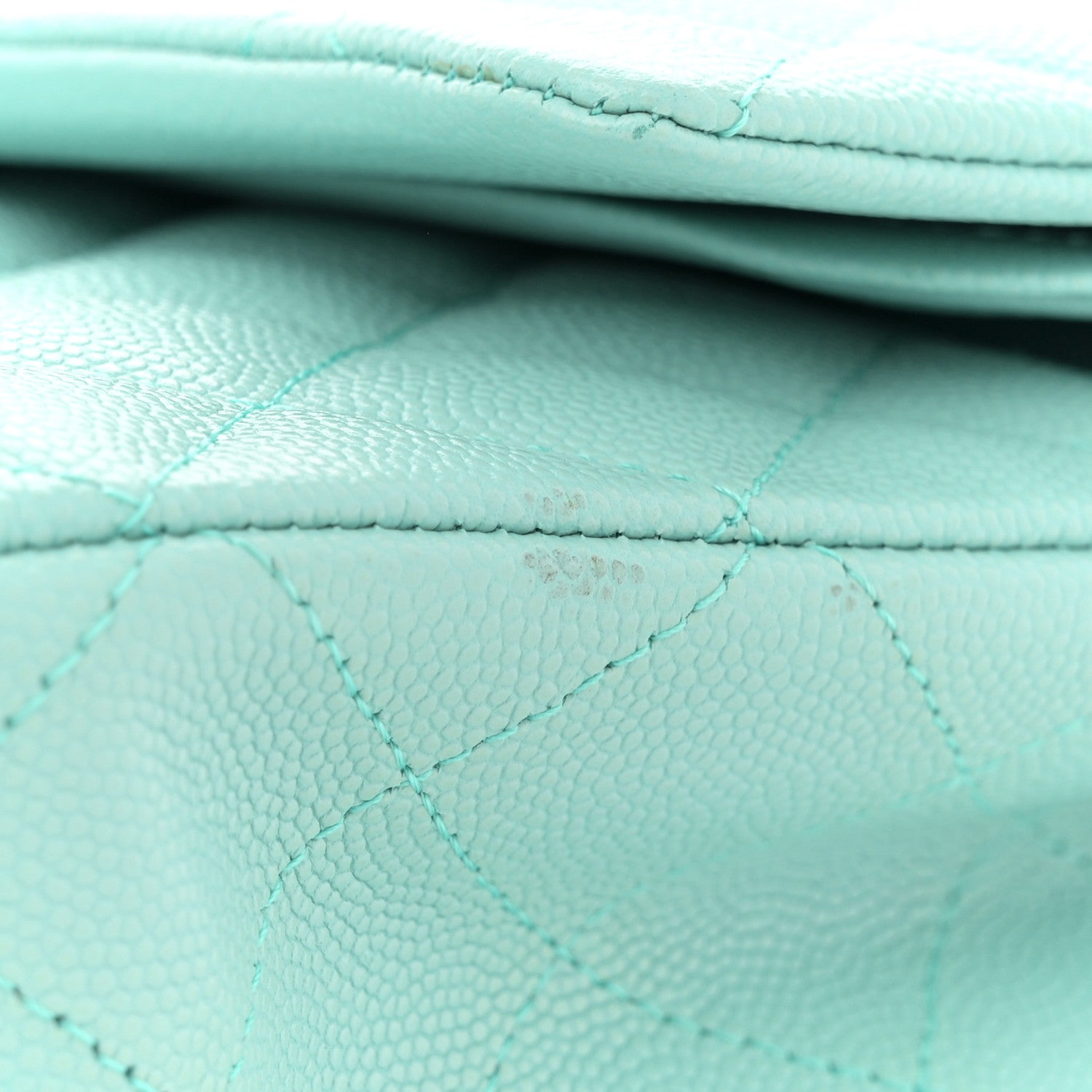 Chanel Lambskin Quilted Medium Double Flap Light Blue 11 of 13