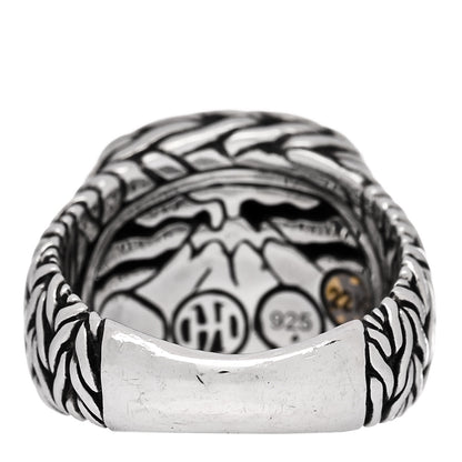 John Hardy Sterling Silver 22K Yellow Gold Palu Hammered Ring 51 5.75 4 of 5