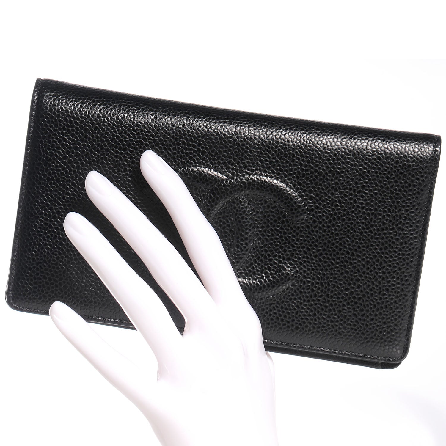 Chanel Caviar Yen CC Wallet Black 2 of 7