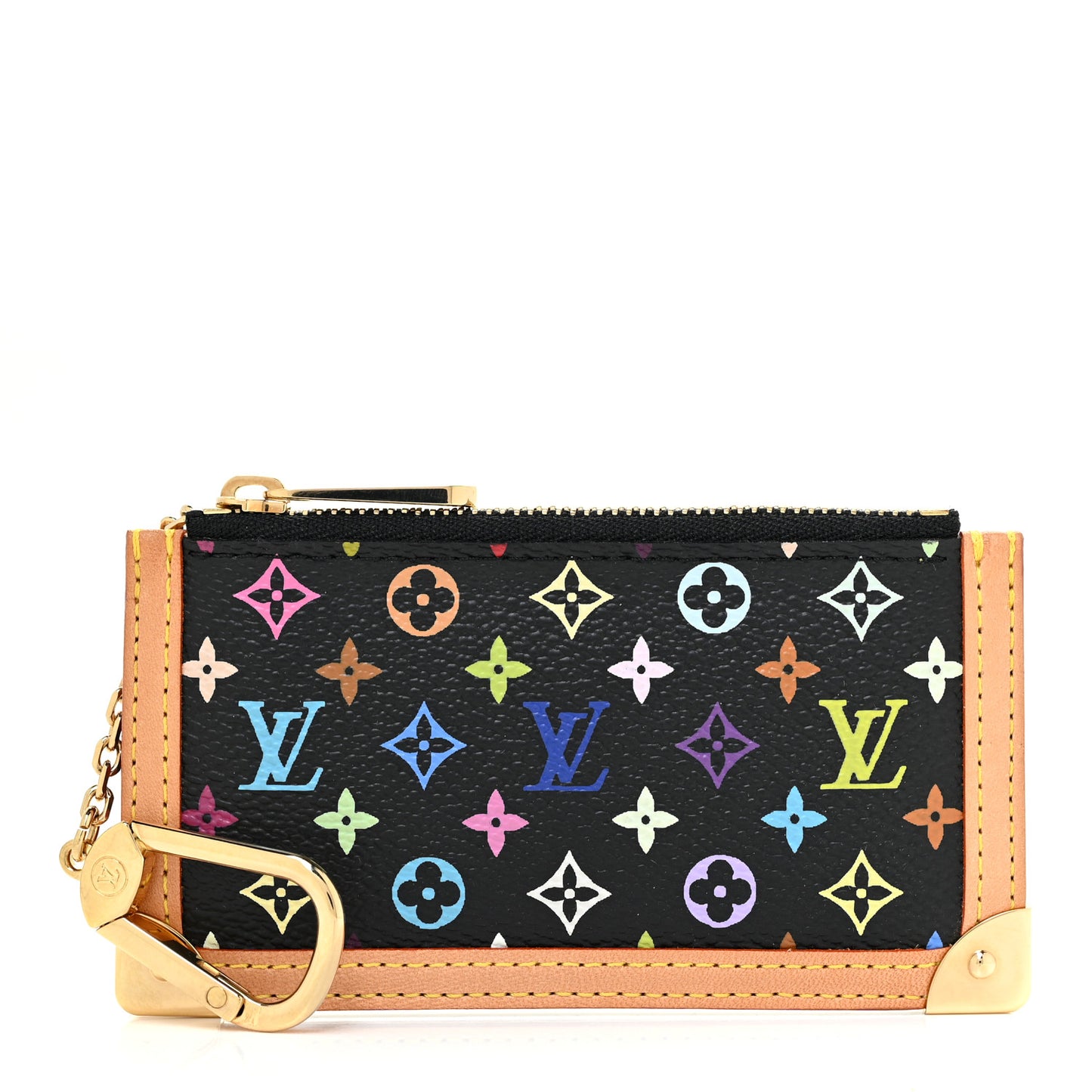 Monogram Multicolor Key Pouch Black