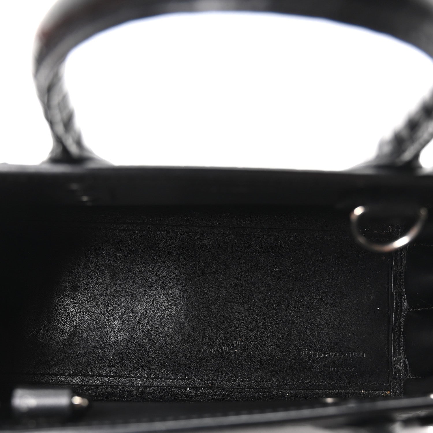 Saint Laurent Calfskin Crocodile Embossed Nano Sac De Jour Black 5 of 10