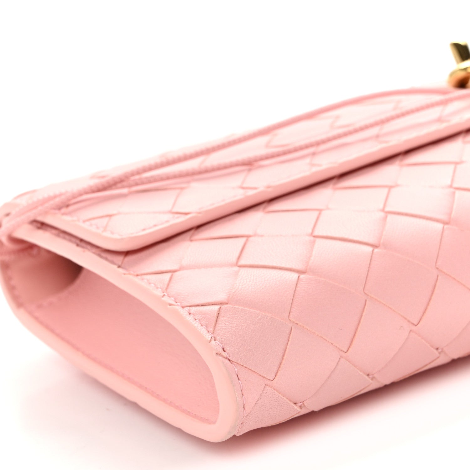 Bottega Veneta Nappa Intrecciato Long Andiamo Top Handle Clutch Rose 8 of 10