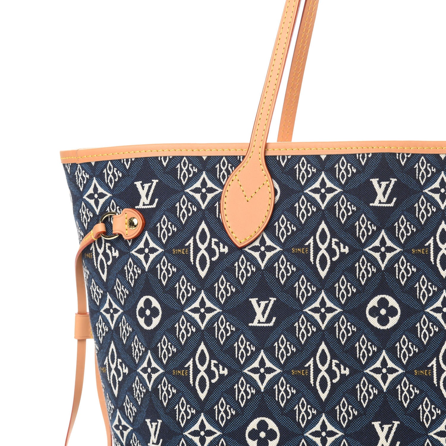 Louis Vuitton Jacquard Since 1854 Neverfull MM Blue 8 of 10