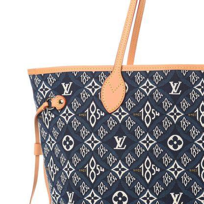 Louis Vuitton Jacquard Since 1854 Neverfull MM Blue 8 of 10