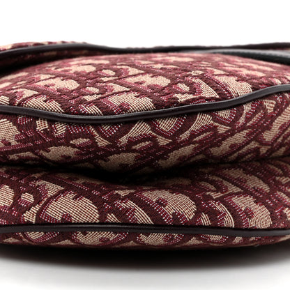 Christian Dior Oblique Saddle Bag Burgundy 10 of 10