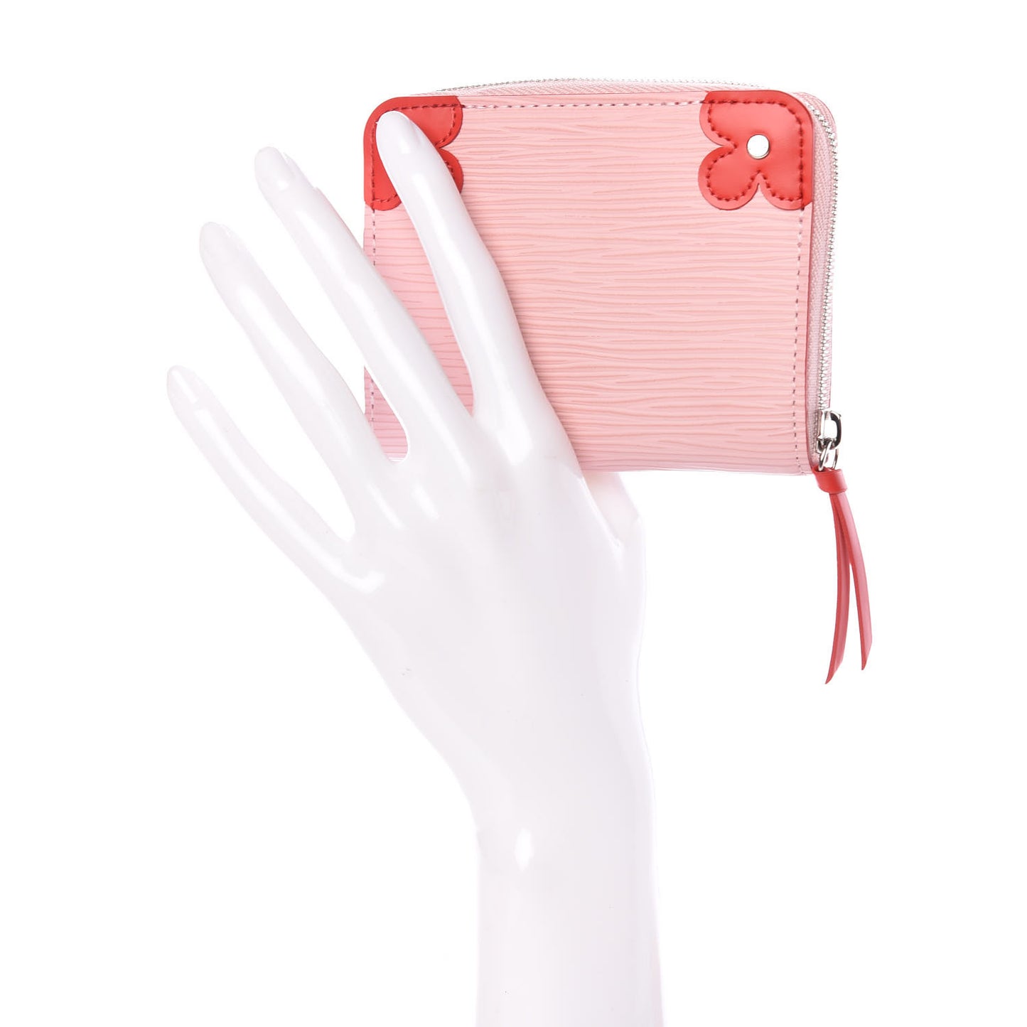 Epi Blooming Corners Zippy Coin Purse Rose Ballerine Coquelicot