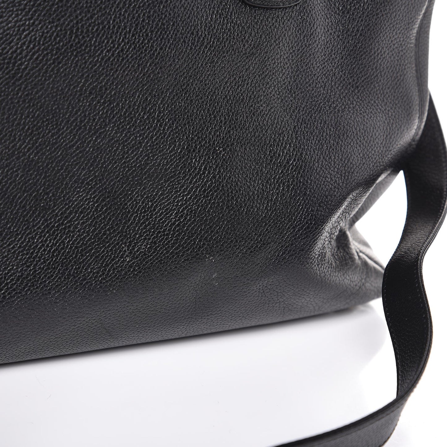 Calfskin Cerf Executive Shopper Tote Black