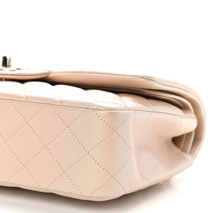 Chanel Iridescent Calfskin Quilted Medium Double Flap Beige 10 of 10