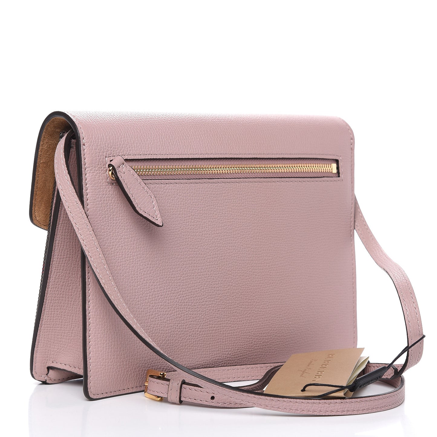 Derby Calfskin House Check Small Macken Crossbody Bag Pale Orchid