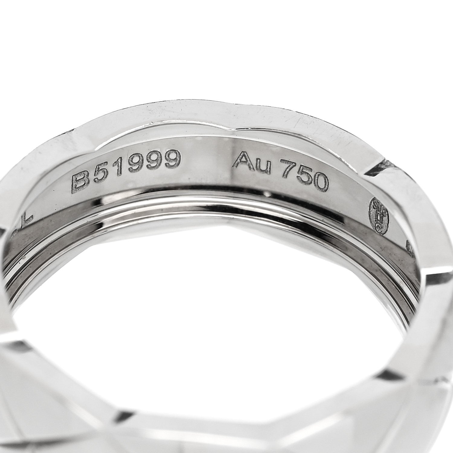 Chanel 18K White Gold Small Coco Crush Ring 52 6 5 of 6