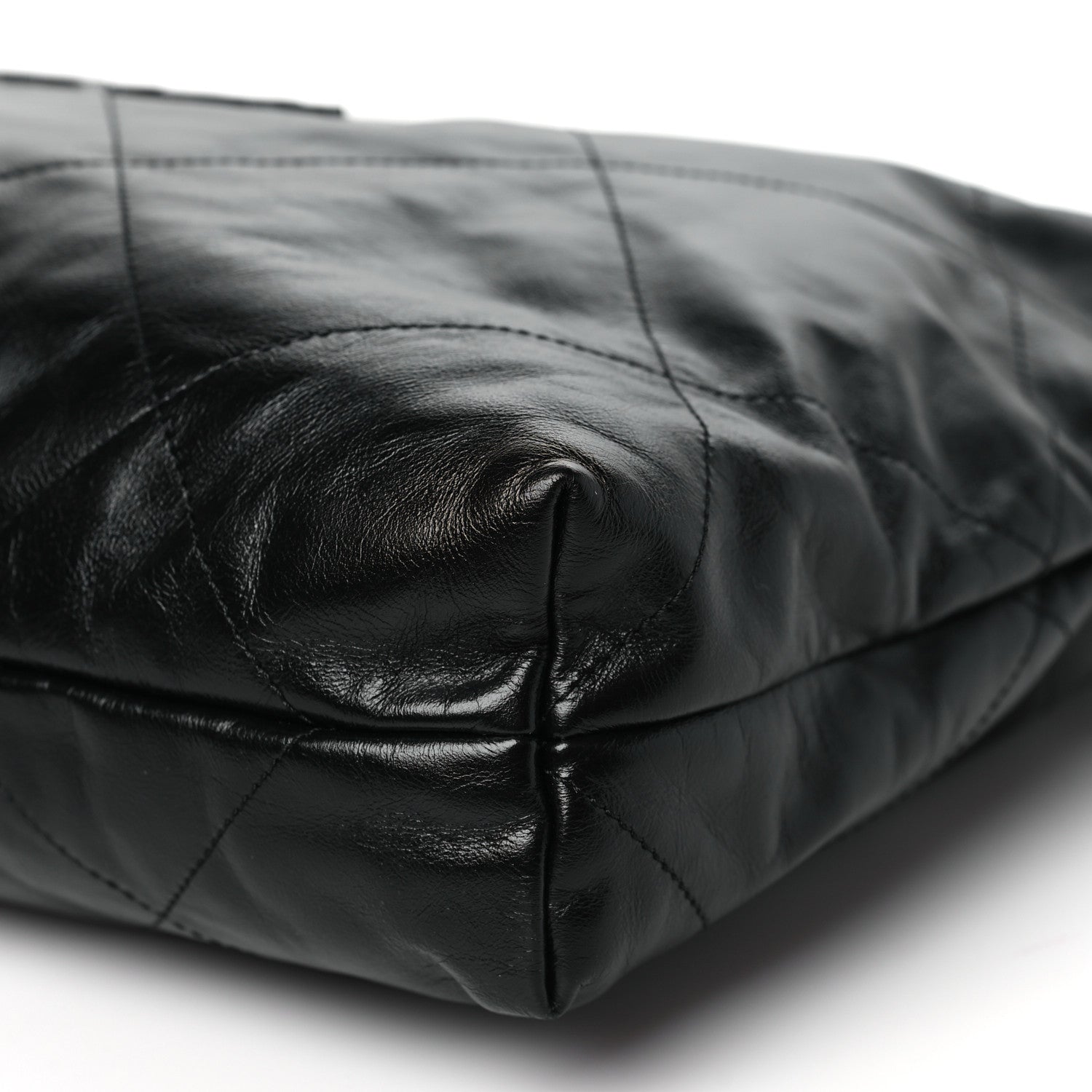 Chanel Shiny Calfskin Quilted Large Chanel 22 So Black 11 of 11