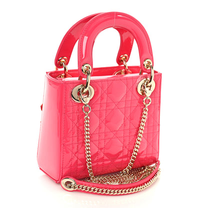 Christian Dior Patent Cannage Mini Lady Dior Pink 3 of 8