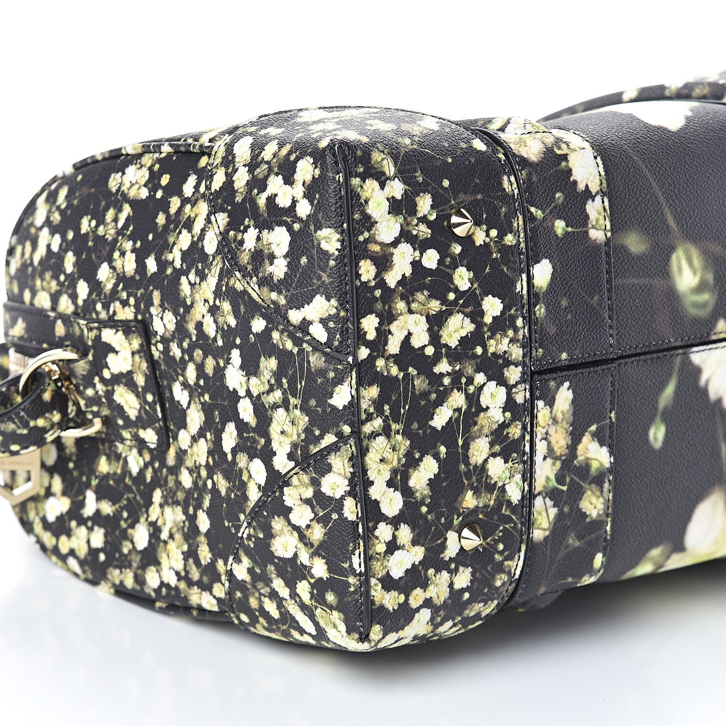 Textured Coated Canvas Baby's Breath Print Medium Lucrezia Black