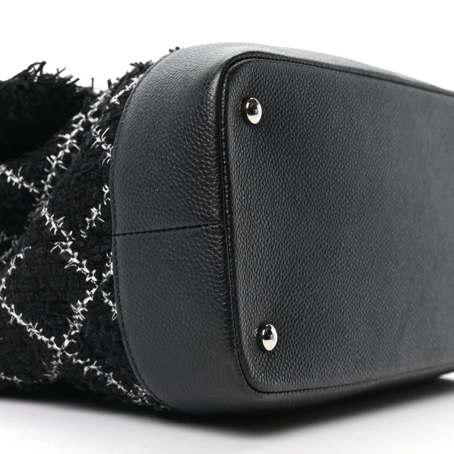 Chanel Tweed Trip Top Handle Flap Black 9 of 10