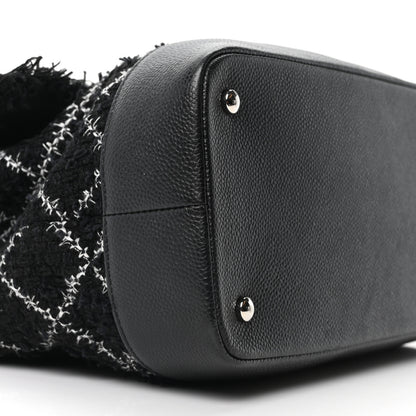 Chanel Tweed Trip Top Handle Flap Black 9 of 10