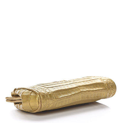 Nancy Gonzalez Crocodile Clutch Gold 4 of 9