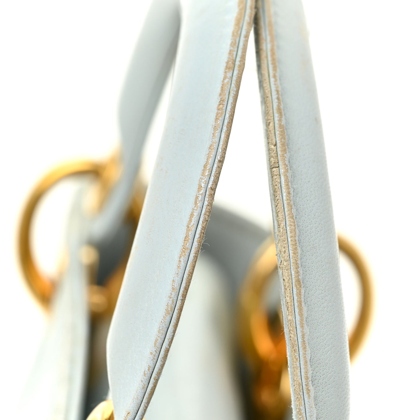 Lambskin Cannage Mini Lady Dior Light Blue