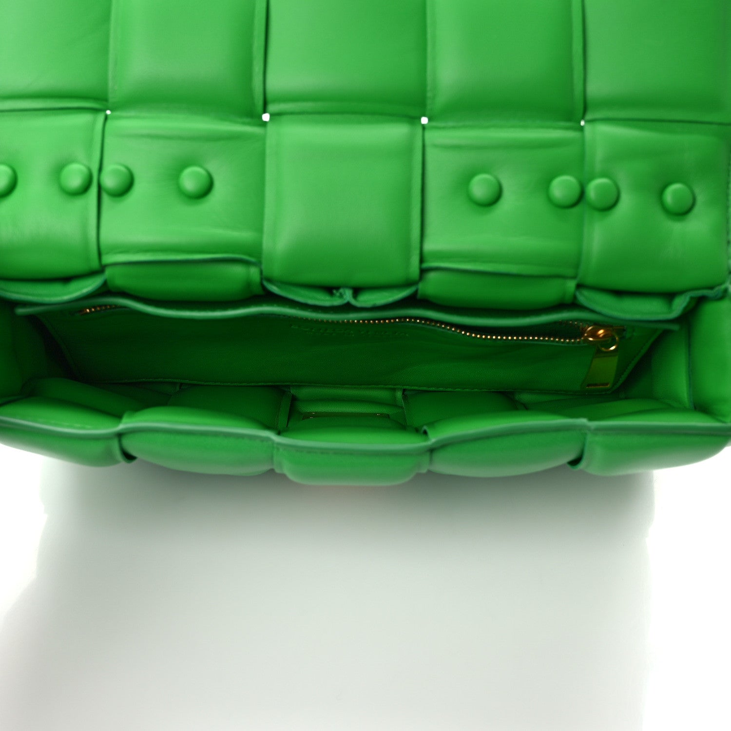 Bottega Veneta Lambskin Maxi Intreccio Padded Chain Cassette Crossbody Bag Grass 5 of 14