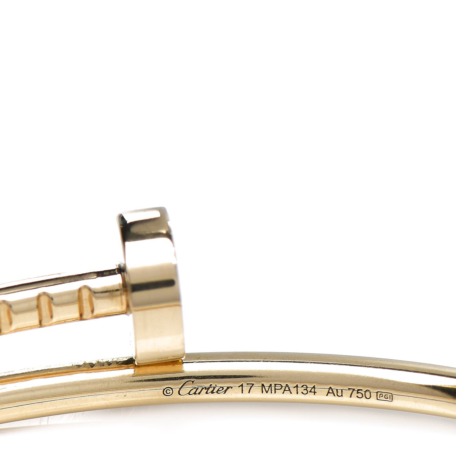 Cartier 18K Yellow Gold Small Juste Un Clou Bracelet 17 3 of 4