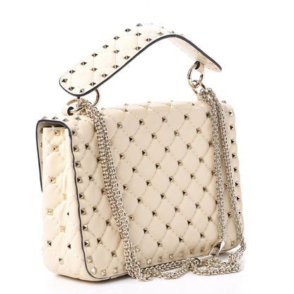 Valentino Garavani Nappa Medium Rockstud Spike Shoulder Bag Light Ivory 3 of 7