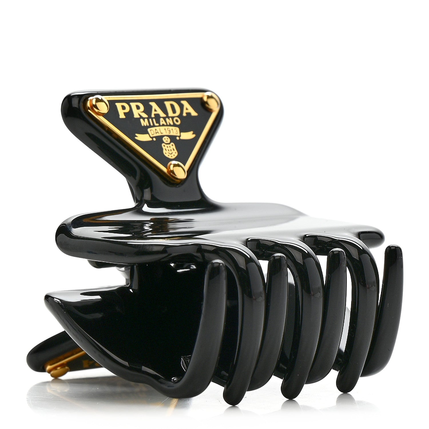 Prada Metal Triangle Mini Hair Clip Black 1809507 – FASHIONPHILE