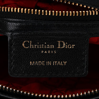 Christian Dior Lambskin Cannage Medium Lady Dior Black 6 of 13