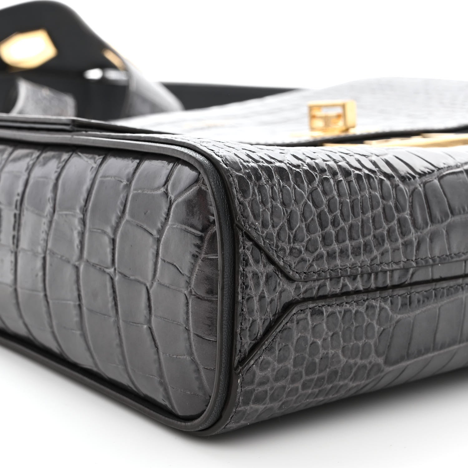 Givenchy Calfskin Crocodile Embossed Medium Eden Storm Grey 10 of 15
