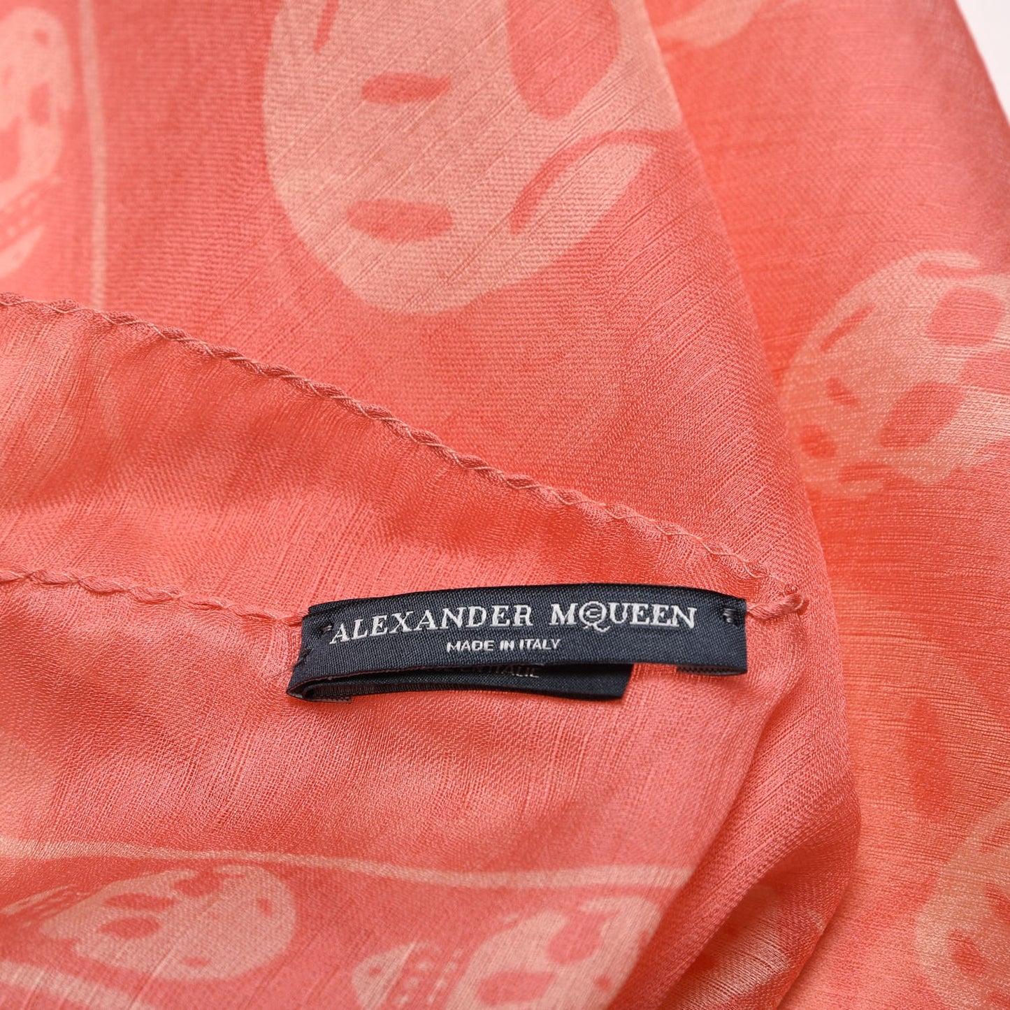 Silk Chiffon Skull Scarf Pink