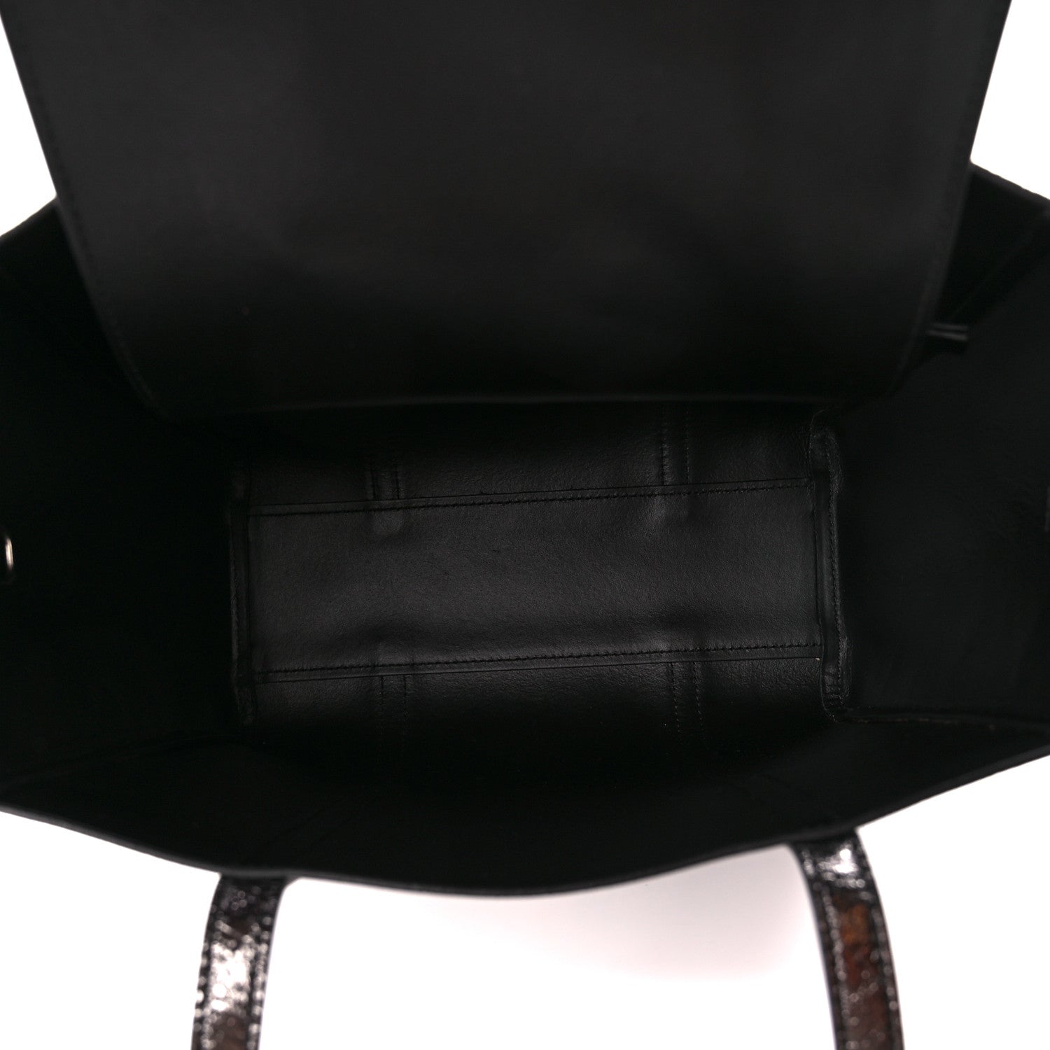 Balenciaga Metallic Textured Calfskin Logo Everyday Tote Black 5 of 10