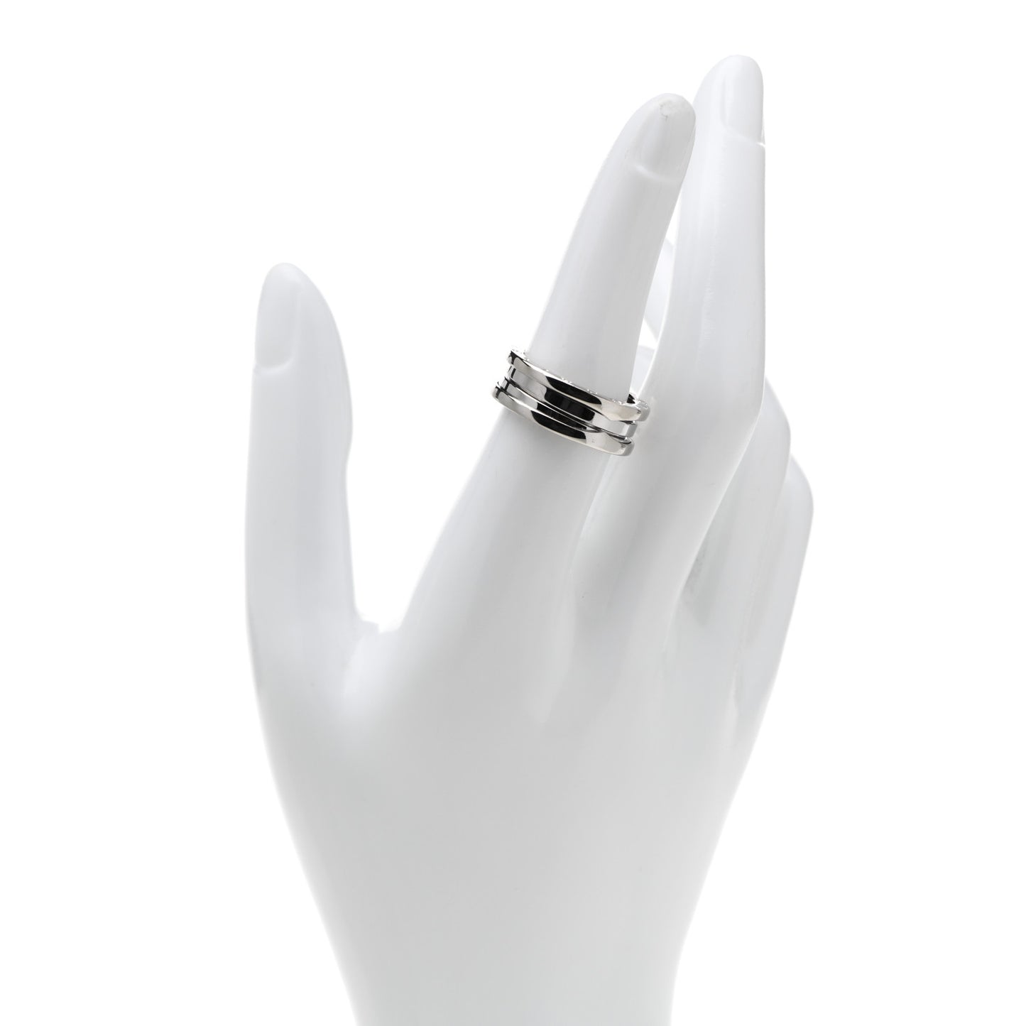 18K White Gold B.Zero1 Three-Band Ring 55 7.25