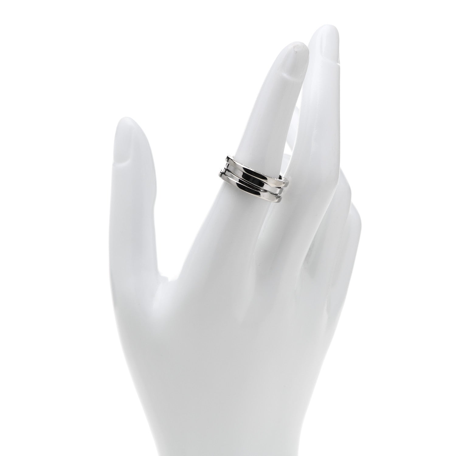 Bulgari 18K White Gold B.Zero1 Three-Band Ring 55 7.25 2 of 5