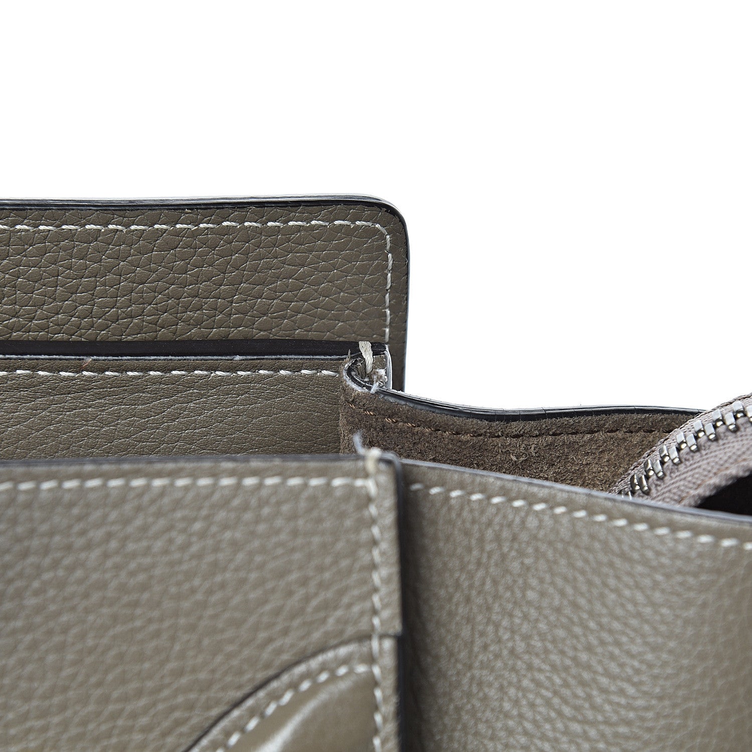 Celine Drummed Calfskin Micro Luggage Souris 25 of 25