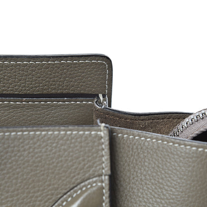 Celine Drummed Calfskin Micro Luggage Souris 25 of 25