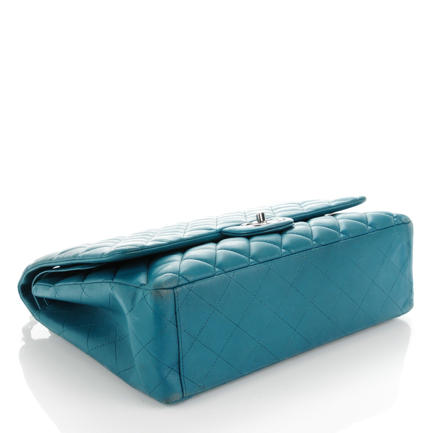 Chanel Lambskin Maxi Double Flap Turquoise 4 of 12