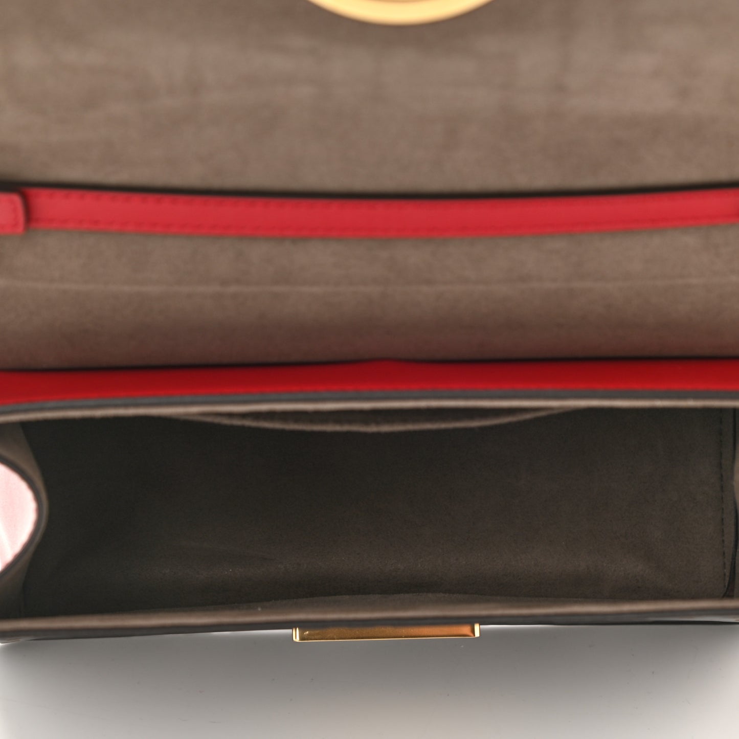 Vitello Century F is Fendi Bi-Color FF 1974 Embossed Kan I Shoulder Bag Fragola Maya Black