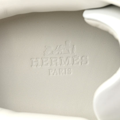 Hermes Epsom Calfskin Womens Free Sneakers 37 White 7 of 8