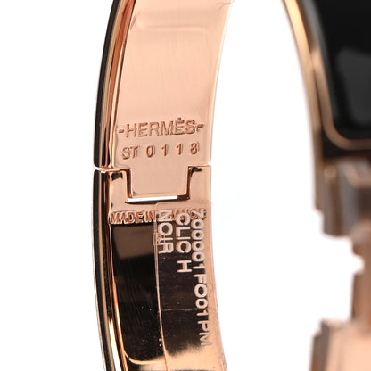 Hermes Enamel Narrow Clic Clac H Bracelet PM Black 3 of 4