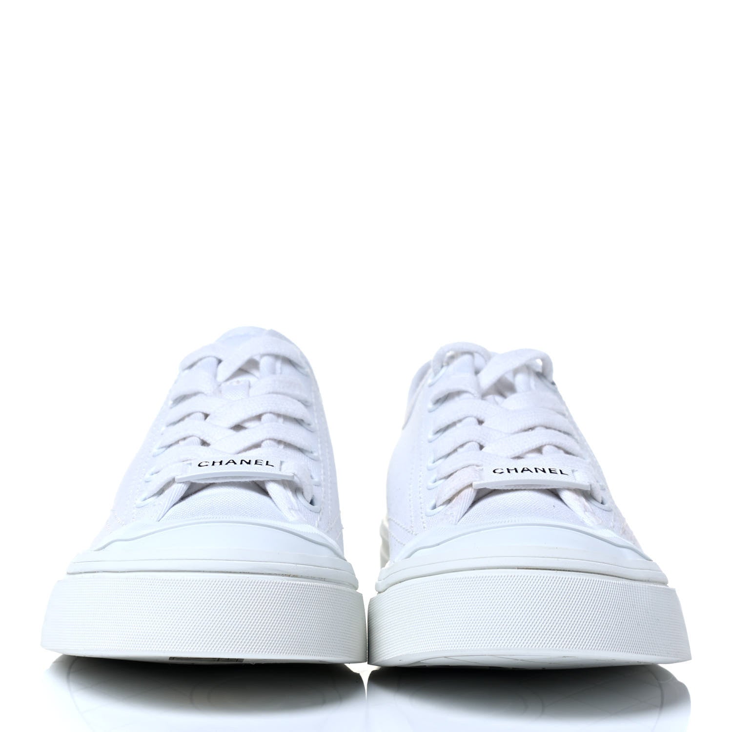 Chanel Mixed Fibers Low Top Sneakers 36 White 4 of 8